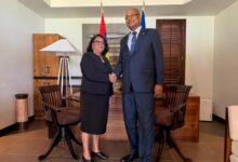 Chief Justice of Mauritius Pays Courtesy Call on President Herminie