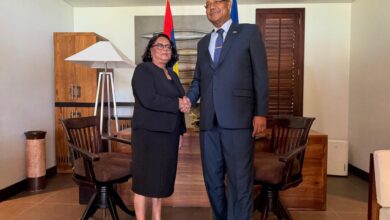 Chief Justice of Mauritius Pays Courtesy Call on President Herminie