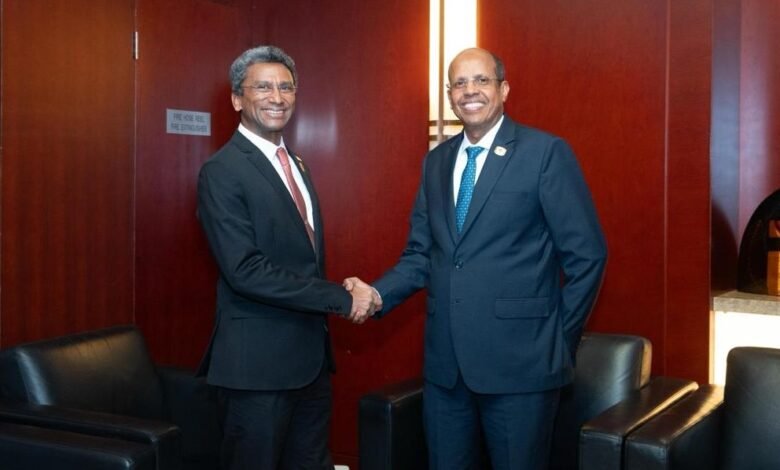 Minister Barry Faure pays courtesy call on Chairperson of the African Union Commission