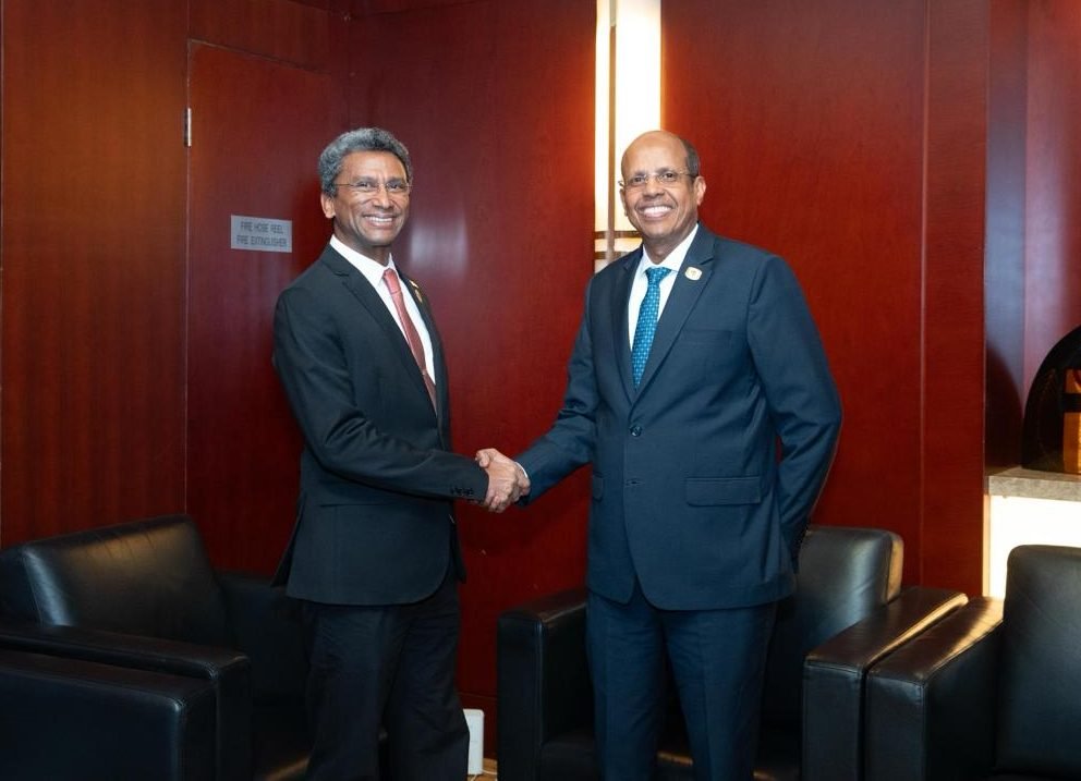 Minister Barry Faure pays courtesy call on Chairperson of the African Union Commission