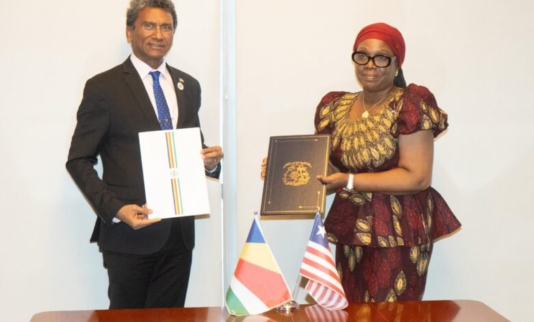Seychelles formally establishes Diplomatic Relations with the Republic of Liberia