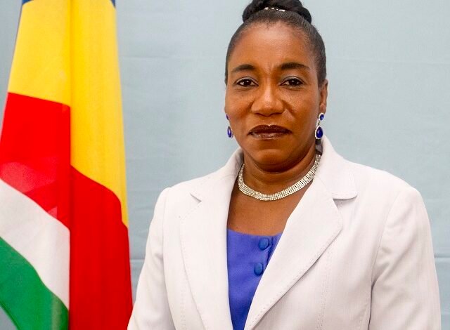 Minister of Youth, Sports and Family Affairs Marie-Celine Zialor